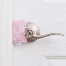 The Original Cushy Closer Door Cushion- Charlotte Pink | No More Noisy Doors! | Door Latch Cover- Baby Safety for Quiet Doors